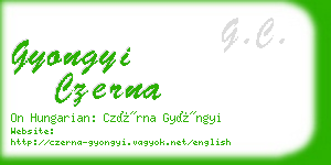 gyongyi czerna business card